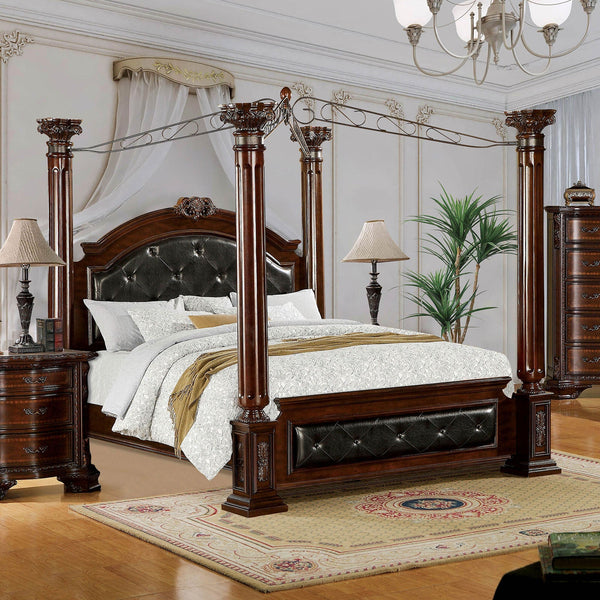 Furniture Of America Mandalay Brown Cherry Traditional Queen Bed