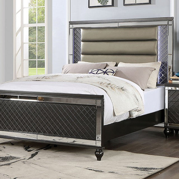 Furniture Of America Calandria Gray Contemporary Bed, Gray Model CM7320GY