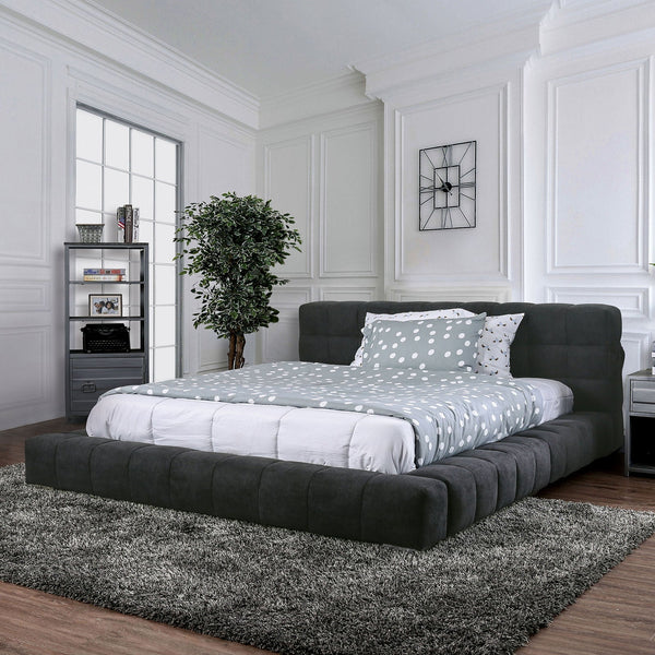 Furniture Of America Wolsey Dark Gray Contemporary Queen Bed