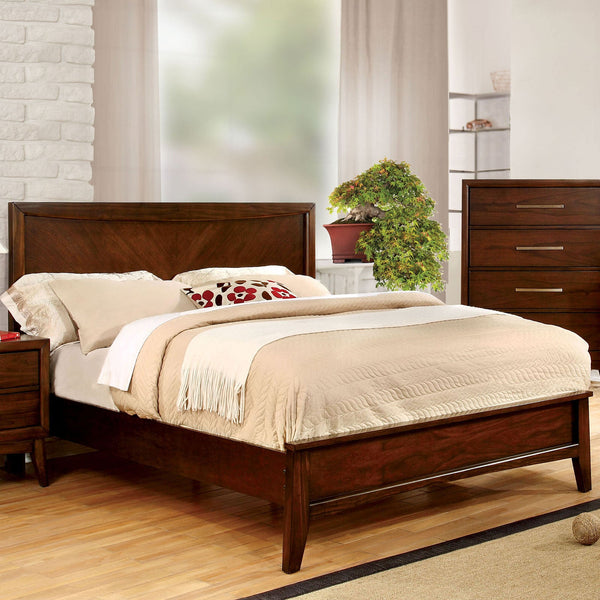 Furniture Of America Snyder Brown Cherry Mid-Century Modern Queen Bed