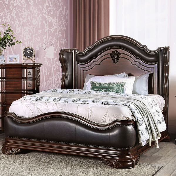 Furniture Of America Arcturus Brown Cherry Traditional Queen Bed