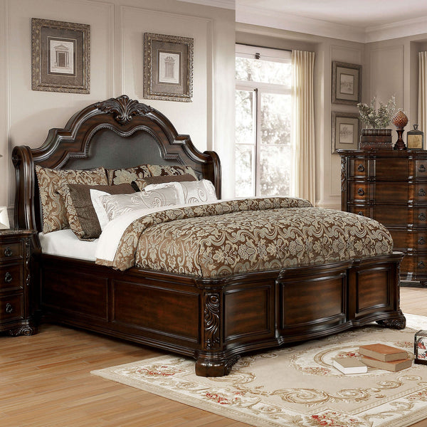 Furniture Of America Niketas Brown Cherry | Espresso Traditional Queen Bed