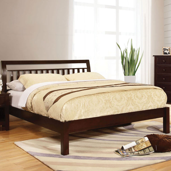 Furniture Of America Corry Dark Walnut Transitional Eastern King Bed