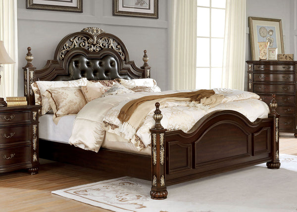 Furniture Of America Theodor Brown Cherry | Espresso Traditional Queen Bed