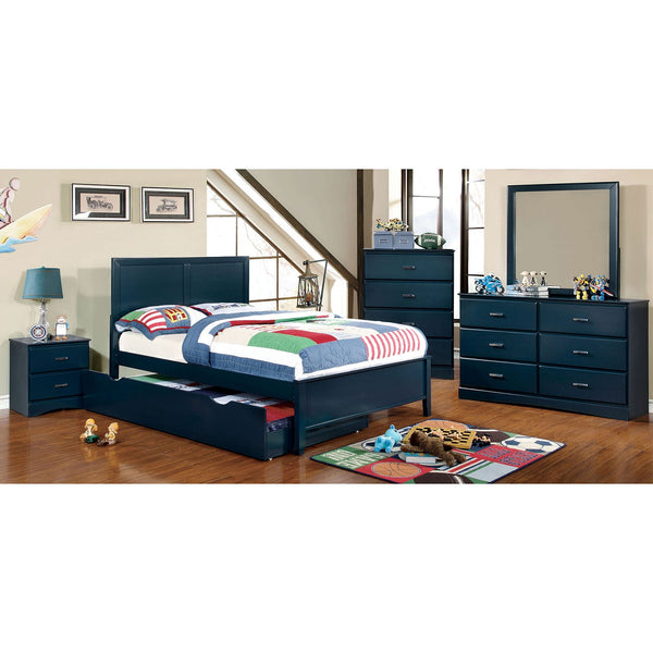 Furniture Of America Prismo Blue Transitional Full Bed