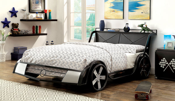 Furniture Of America Gt Racer Silver | Gun Metal Novelty Full Bed