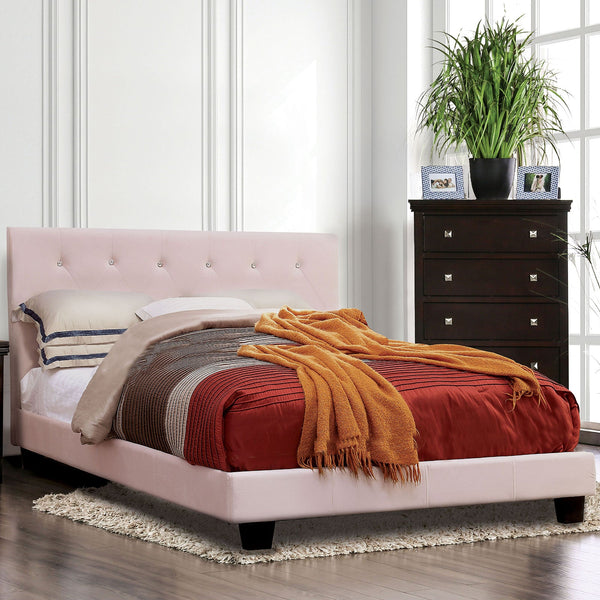 Furniture Of America Velen Blush Pink Contemporary Full Bed