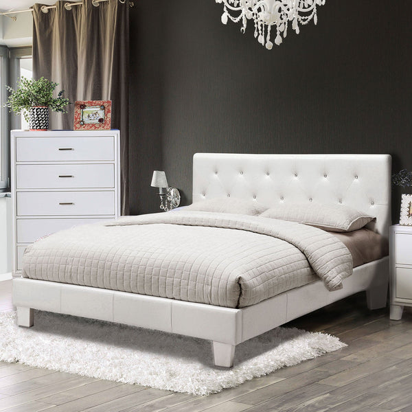Furniture Of America Velen White Contemporary Queen Bed
