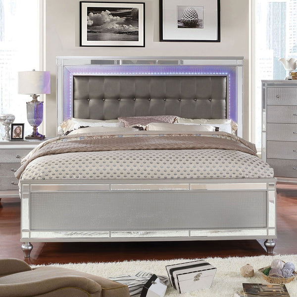 Furniture Of America Brachium Silver Contemporary Queen Bed