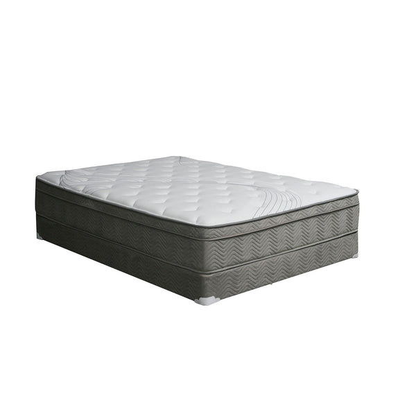 Furniture Of America Afton White | Gray 12" Euro Box Pocket Coil Full Mattress