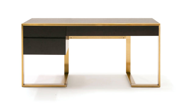 Modrest Modern Fauna Wenge and Brass DeskVig Furniture Model VGBB-BN-2DK-DWB-DESK ID 79842 catch