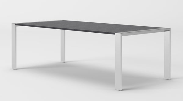 Modrest Fauna Modern Elm Grey & Stainless Steel Chrome Dining Table Grey Dining Table SKU VGBBBN-2T-GREY-DT Product ID: 77965