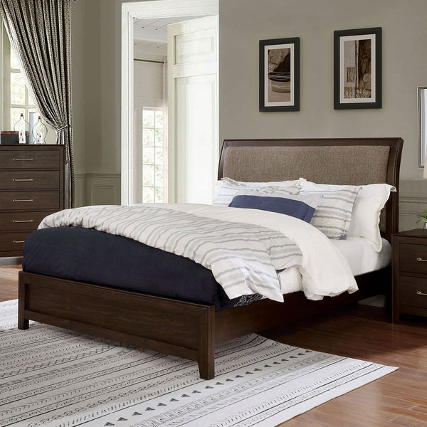 Furniture Of America Jamie Walnut | Light Brown Transitional Queen Bed
