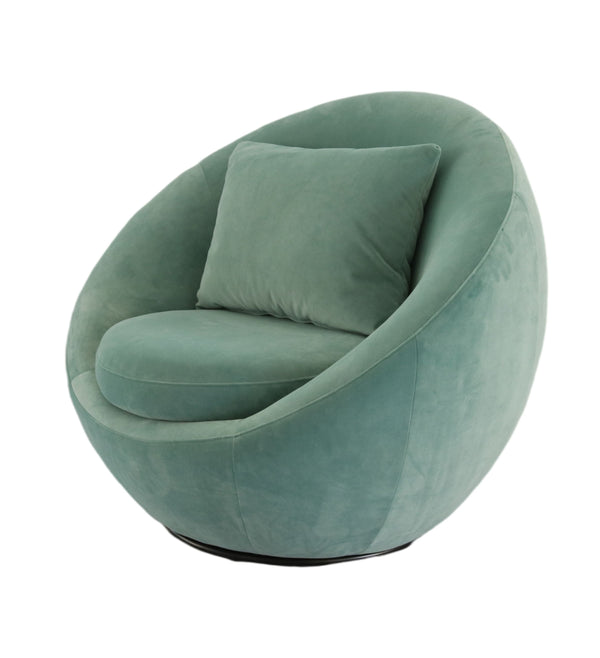 Modrest Gypsum Modern Teal Swivel Accent Chair Blue Lounge Chair SKU VGMFOC-284-BLU-CH Product ID: 78497