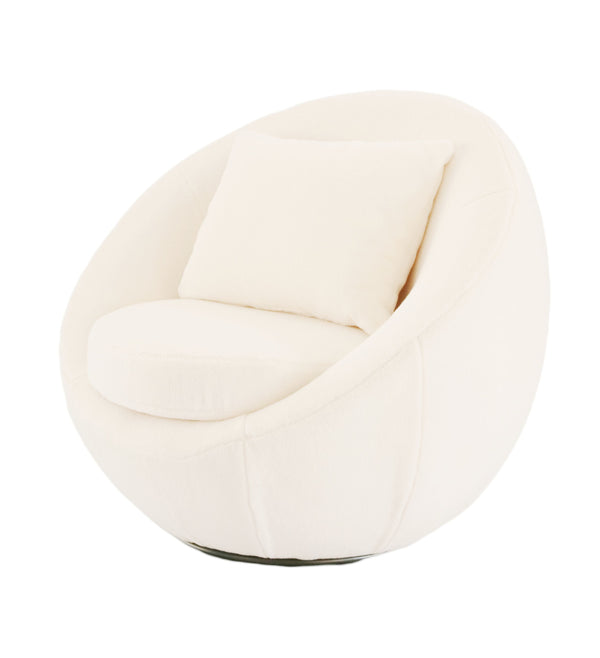 Modrest Gypsum Modern White Swivel Accent Chair White Lounge Chair SKU VGMFOC-284-WHT-CH Product ID: 78498