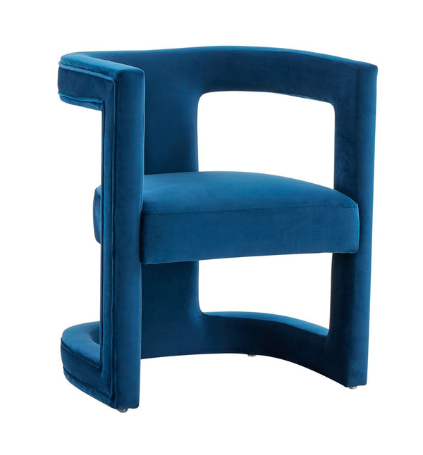 Modrest Kendra Modern Blue Fabric Accent Chair Blue Lounge Chair SKU VGRHRHS-AC-231-BLUE Product ID: 77646