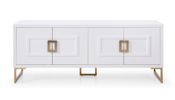 Modrest Leah Contemporary White High Gloss & Champagne Gold Buffet White Buffet SKU VGVCG9111-WHT-BUF Product ID: 77265
