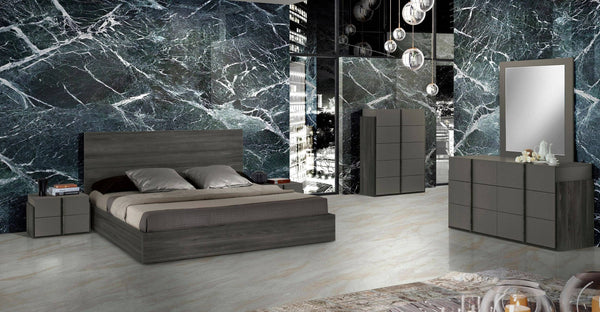 Queen Nova Domus Lucia Italian Modern Matte Grey / Elm Grey Bedroom SetVig Furniture Model VGACLUCIA-SET-Q ID 78271 catch