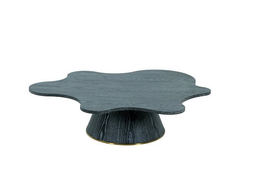 Modrest Gabbro Low Glam Black Wood and Gold Coffee Table Other Coffee Table SKU VGOD-LZ-220C-L-DKW Product ID: 79684