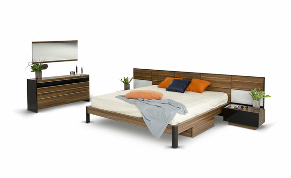 Queen Modrest Rondo Modern Walnut Bedroom SetVig Furniture Model VGWC7C005A-SET-Q ID 71529 UPC 840729139540 catch