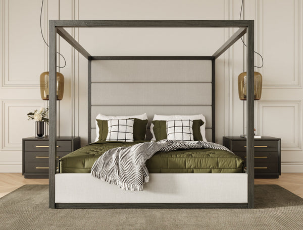 Modrest Manhattan Contemporary Canopy Grey EK Bedroom SetVig Furniture Model VGMA-BR-127-SET ID 80260 catch