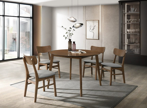 Modrest Castiano Modern Walnut Round Dining Table Other Dining Table SKU VGMA-MIT-5303-RND Product ID: 79798