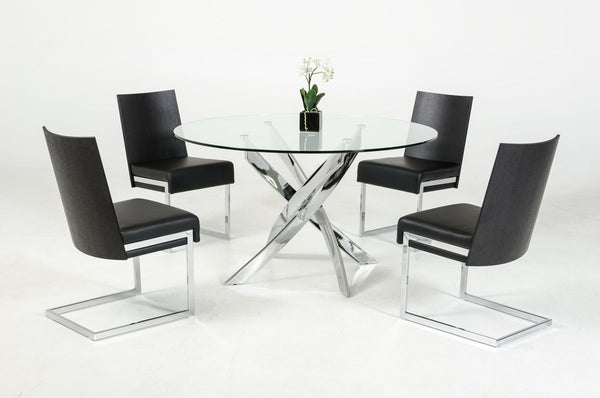 Modrest Pyrite Modern Round Glass Dining Table Other Dining Table SKU VGEWF2133AA Product ID: 17431