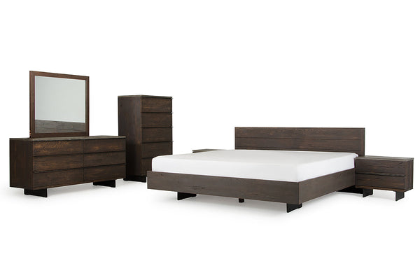 Queen Modrest Selma Modern Dark Aged Oak & Concrete Bedroom SetVig Furniture Model VGEDSELMA-SET-Q ID 72924 UPC 840729148634 catch