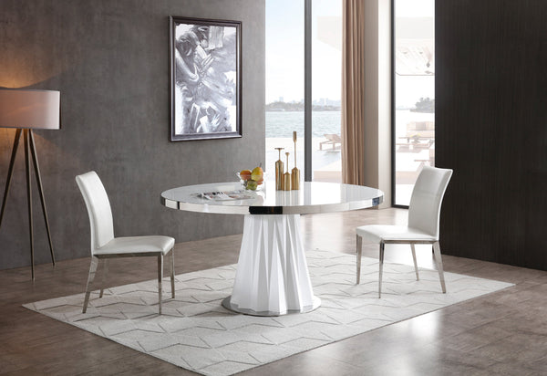 Modrest Cabaret Modern White Round Dining Table White Dining Table SKU VGVCT1799 Product ID: 75106