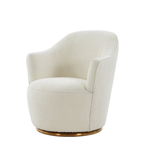 Modrest Vera Modern Sherpa Swivel Accent Chair White Lounge Chair SKU VGRHAC-542-WHT-CH Product ID: 79136
