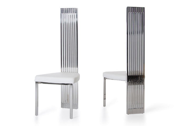 Modrest Elise Modern White Leatherette Dining Chair - MONAVILLA
