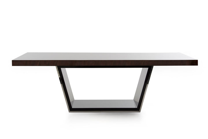 Modrest Christa Modern Ebony High Gloss Dining Table - MONAVILLA