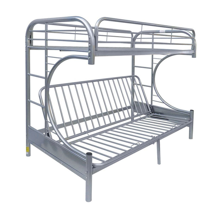 Acme Eclipse Silver  Twin Over Extra-Large and Queen  Bunk Bed Model 02093Si