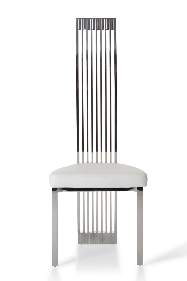 Modrest Elise Modern White Leatherette Dining Chair - MONAVILLA