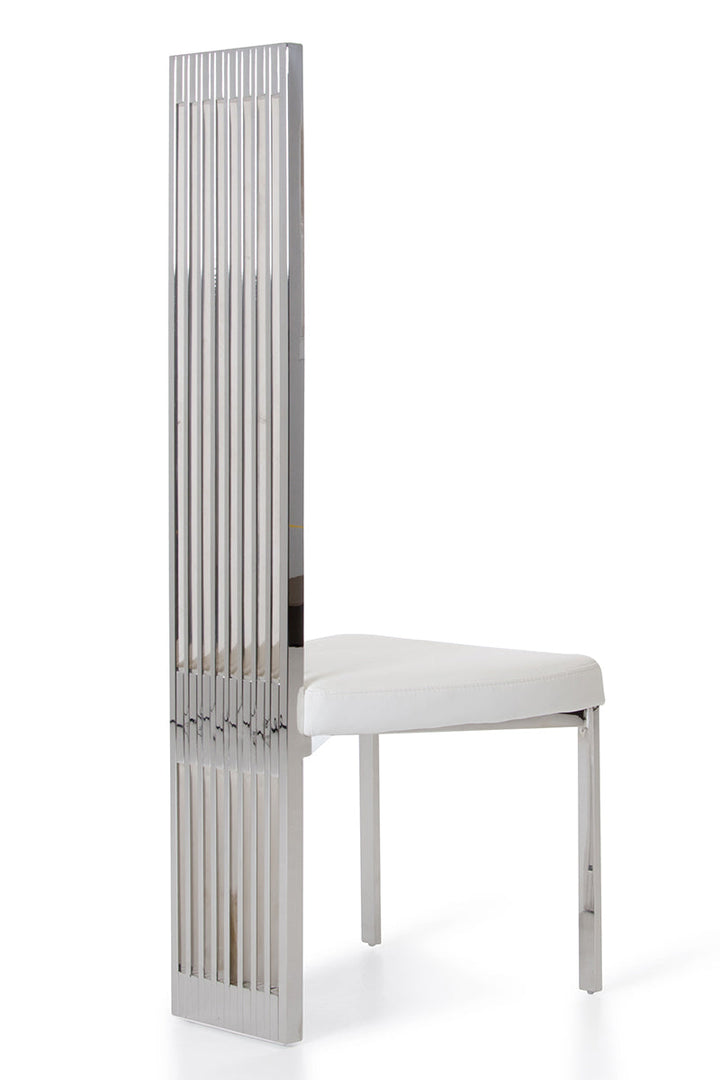 Modrest Elise Modern White Leatherette Dining Chair - MONAVILLA