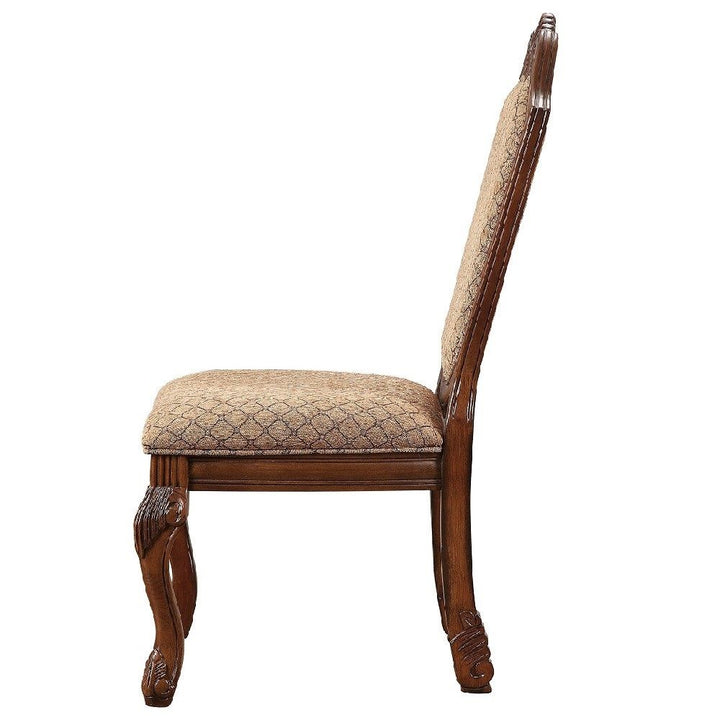 ACME Chateau De Ville Fabric & Cherry Side Chair Model 04077A - MONAVILLA