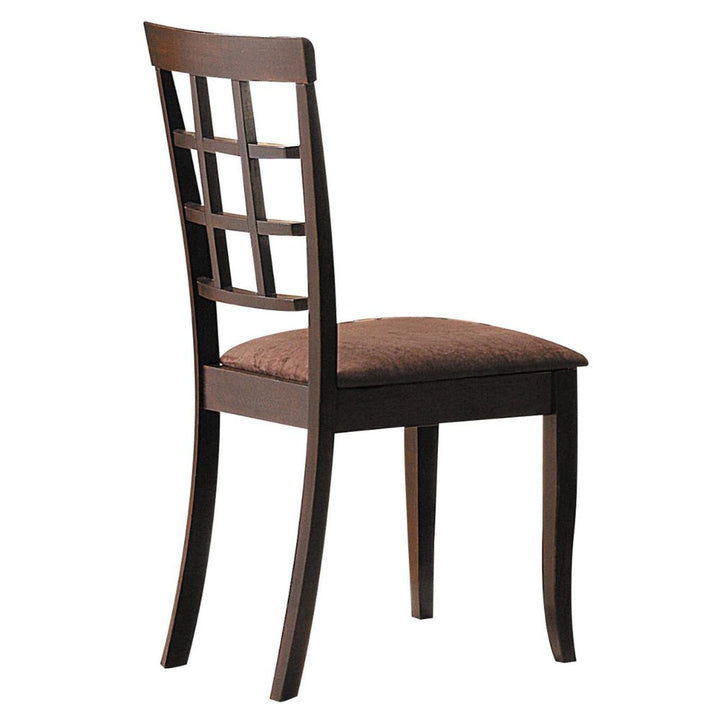 ACME Cardiff Dark Brown Microfiber & Espresso Side Chair Model 6851 - MONAVILLA