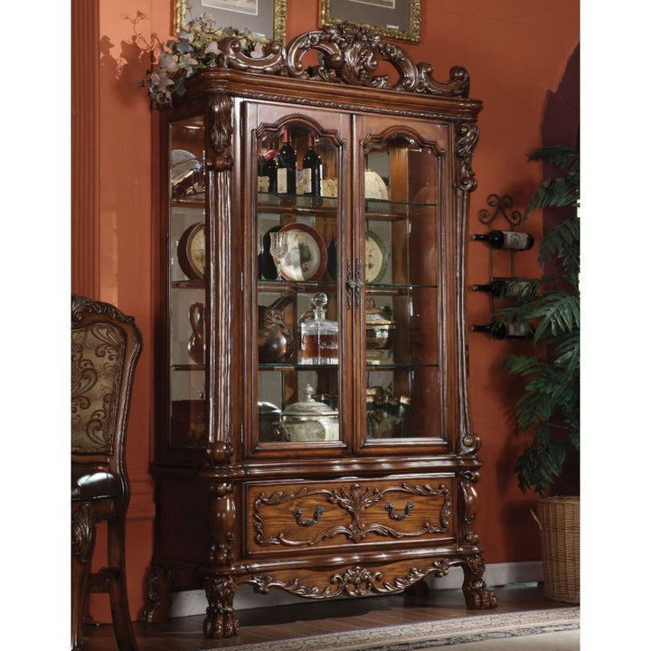 ACME Dresden Cherry Oak Curio Model 12158 - MONAVILLA