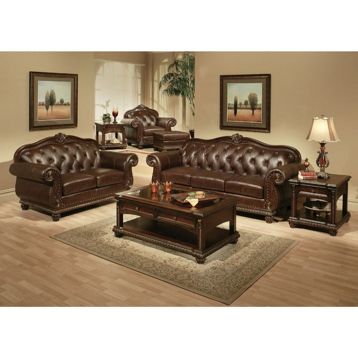 ACME Anondale Espresso Top Grain Leather Match Sofa Model 15030 - MONAVILLA