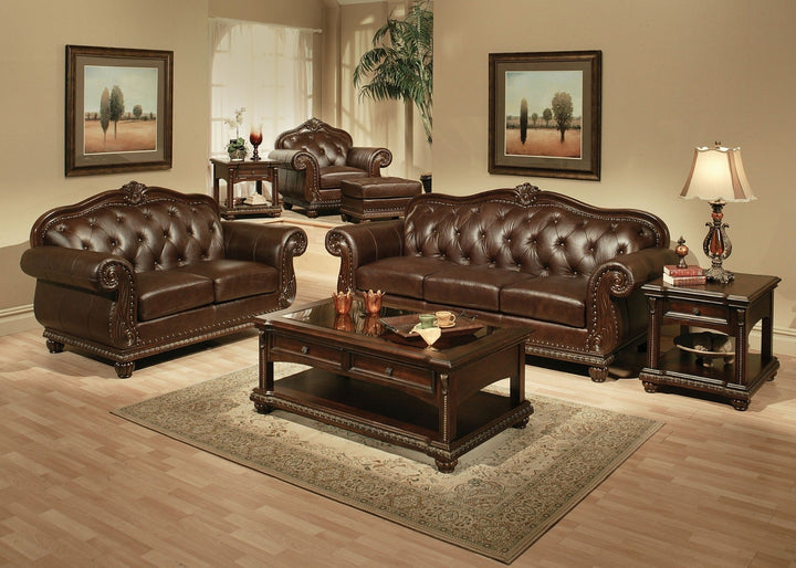 ACME Anondale Espresso Top Grain Leather Match Chair Model 15032 - MONAVILLA