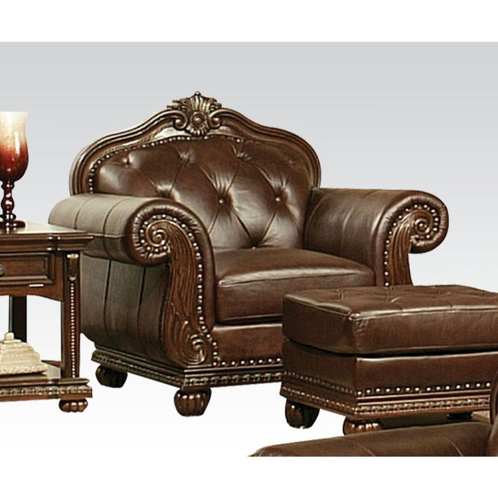 ACME Anondale Espresso Top Grain Leather Match Chair Model 15032 - MONAVILLA