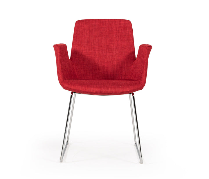 Modrest Altair Modern Red Fabric Dining Chair – MONAVILLA