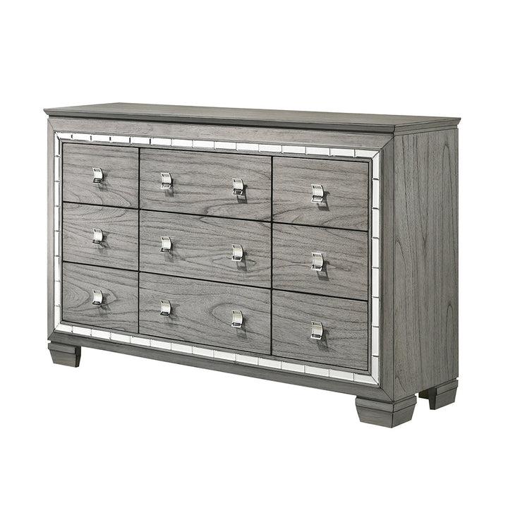ACME Antares Light Gray Oak Dresser Model 21825 - MONAVILLA