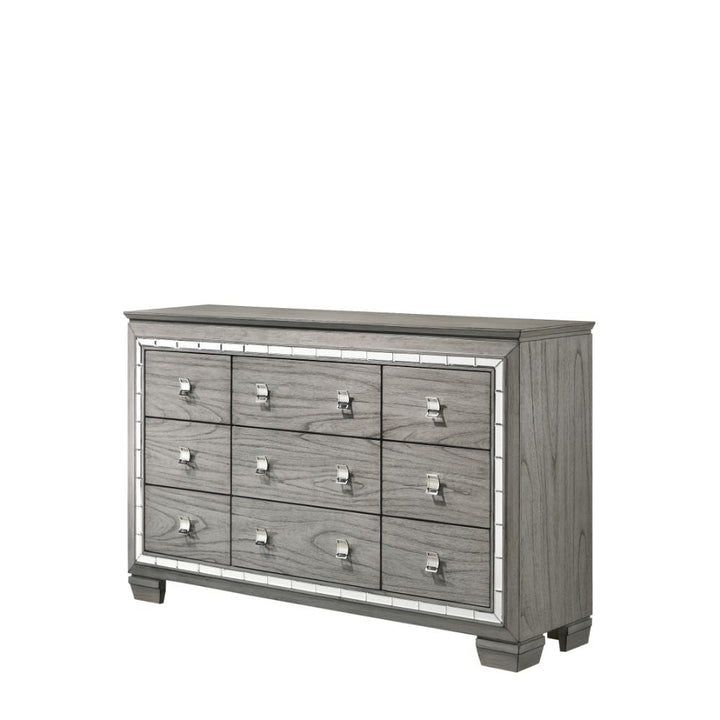ACME Antares Light Gray Oak Dresser Model 21825 - MONAVILLA