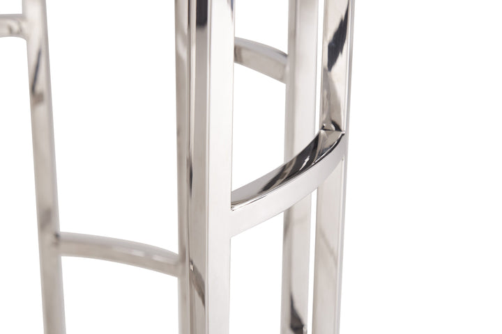 Modrest Silvan Modern Marble & Stainless Steel End Table - MONAVILLA