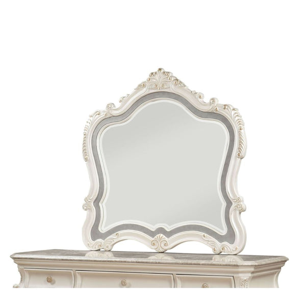ACME Chantelle Pearl White Mirror Model 23544 - MONAVILLA