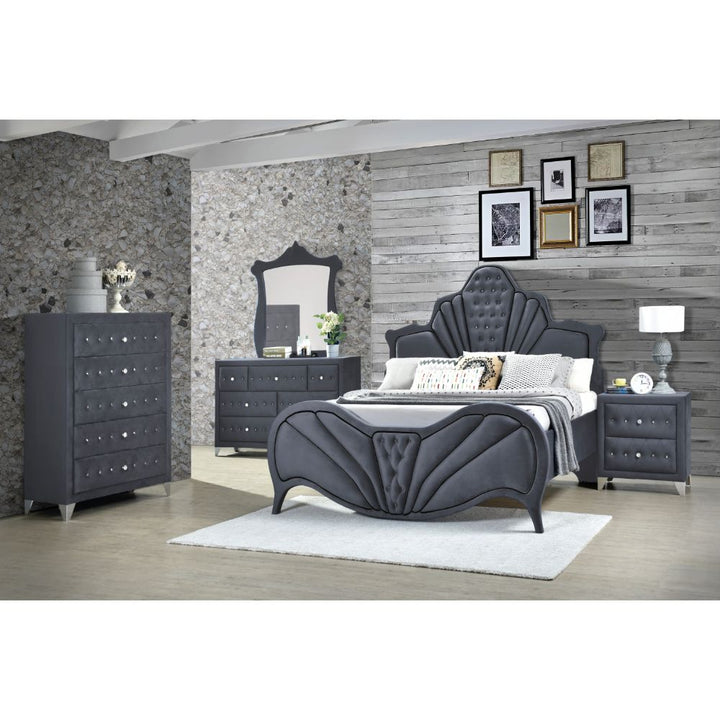 ACME Dante Gray Velvet Dresser Model 24235 - MONAVILLA
