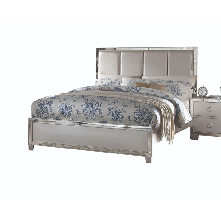 ACME Voeville II Platinum PU & Platinum Bed Model 24830 - MONAVILLA
