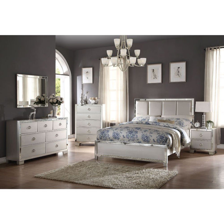 ACME Voeville II Platinum PU & Platinum Bed Model 24830 - MONAVILLA