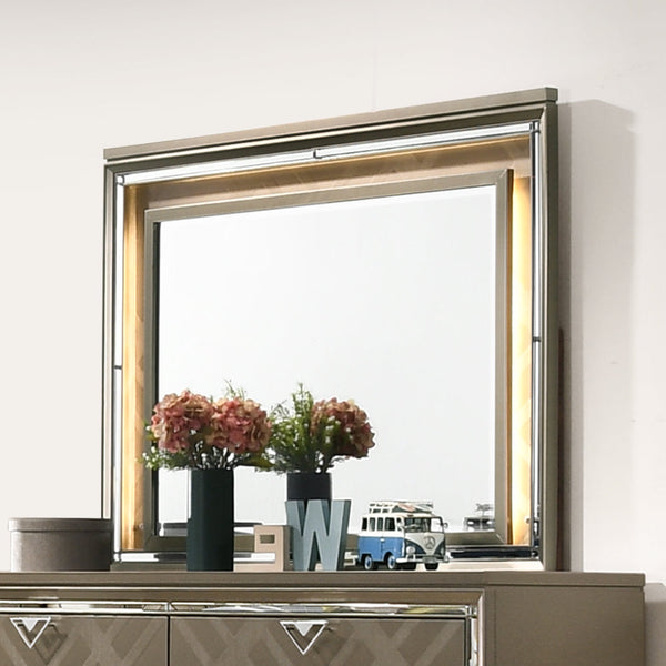 ACME Skylar LED & Dark Champagne Mirror Model 25324 - MONAVILLA
